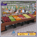 ABS metal double side supermarket fruit rack